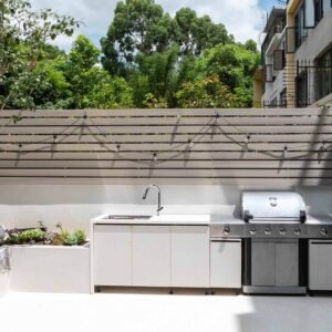 fir decking to fence solution classic slatted composite fence backyard boundary