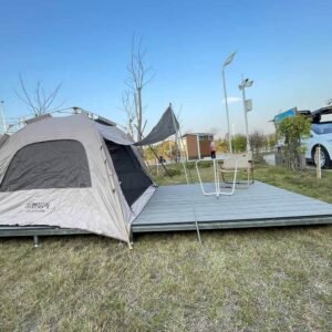 portable modular wpc platform system for campsite tent floor height adjustable base stable surface